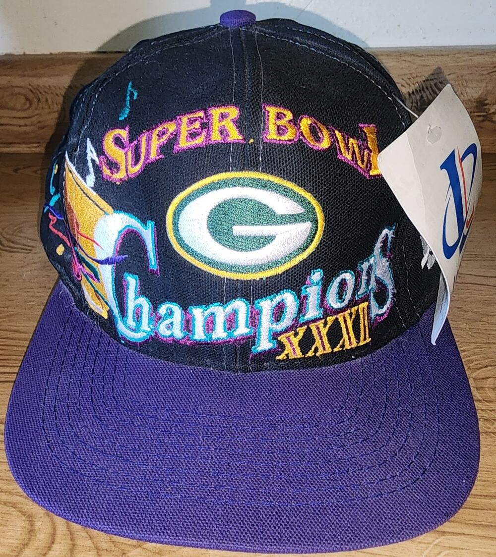 Green Bay Packers Logo Athletic Super Bowl XXXI Champions Snapback Hat Men's